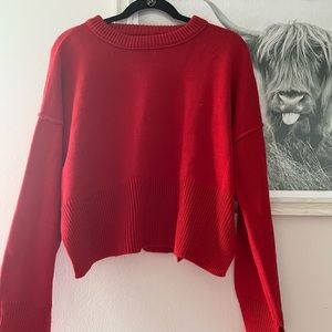 Red top shop sweater